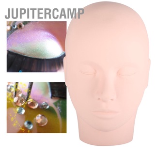 Jupitercamp หุ่นหัวนางแบบซิลิโคน แบบนิ่ม สําหรับฝึกต่อขนตา