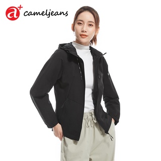 Cameljeans เสื้อแจ็กเก็ตกีฬาลําลอง ผ้าทอ สําหรับผู้หญิง