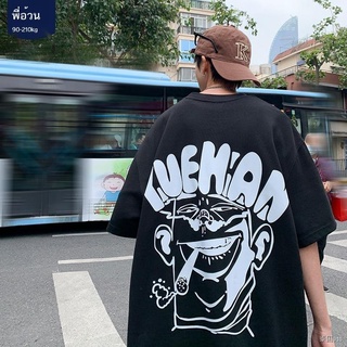 010เสื้อยืด Hip-Hop ชายแขนสั้นฤดูร้อนน้ำแบรนด์เสื้อผ้า INS สไตล์ฮ่องกงทุกการแข่งขันคนอ้วนขนาดใหญ่หลวม super fire เสื้อยื