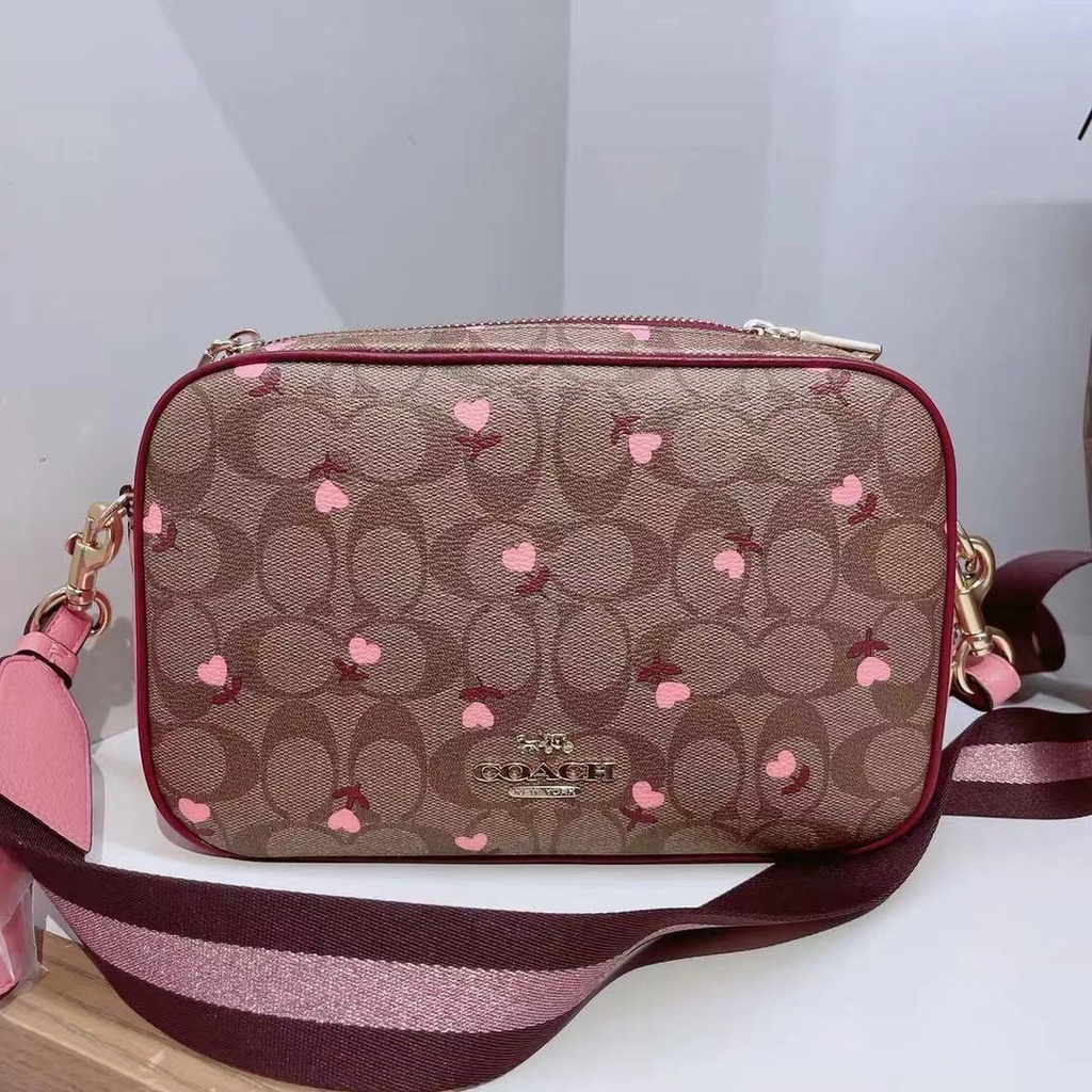 outlet-ส่วนลด-coach-c2835-c3239-กระเป๋าสะพายข้างหนังแท้พิมพ์ลายผู้หญิงสะพายข้างกระเป๋ากล้อง