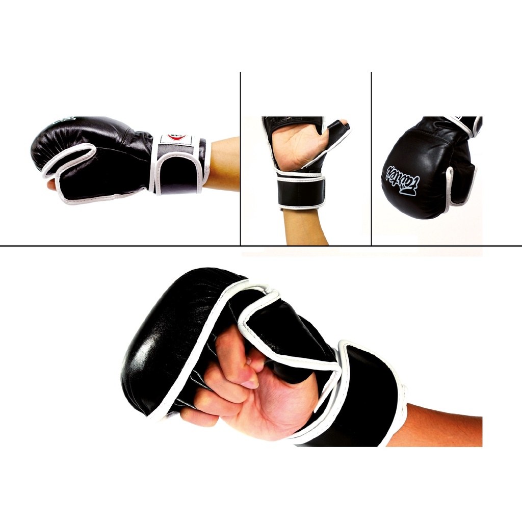 ภาพหน้าปกสินค้านวมชกมวย mma หนังแท้ Fairtex Combat boxing gloves FGV15 Sparring Gloves Double Wrist Wrap Closure จากร้าน kampom.thanawat บน Shopee