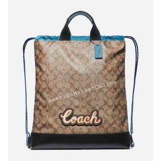 กระเป๋า COACH/ TERRAIN DRAWSTRING BACKPACK IN SIGNATURE CANVAS WITH COACH SCRIPT (COACH F76792)