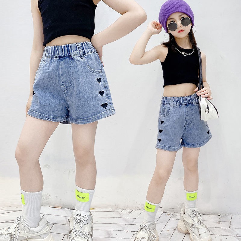a-2-กางเกงยีนส์เด็กผู้หญิง-สไตล์เกาหลี-กางเกงยีนส์เด็ก-กางเกงขาสั้นเด็กผู้หญิง