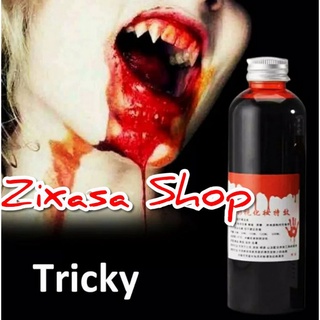 ภาพขนาดย่อของภาพหน้าปกสินค้ารับไว1-2วัน*เลือดปลอม,ครีมแต่งผิวฮาโลวีน จากร้าน zixasa.shop บน Shopee ภาพที่ 5