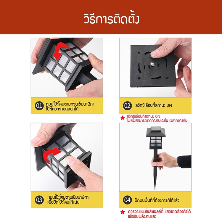 ไฟปักสวน-1-ชิ้น-โคมไฟพลังงานแสงอาทิตย์-solar-led-โคมไฟแต่งสวน-ไฟปักสนาม-ไฟทางเดินใช้พลังงานแสงอาทิตย์-ไฟจัดสวน-ทนทาน