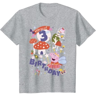 เสื้อยืดอินเทรนด์ผู้ชายอินเทรนด์ผู้หญิงเสื้อยืด พิมพ์ลาย Peppa Pig Magical 3rd สําหรับเด็กS-3XL