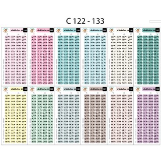 เช็ครีวิวสินค้าสติ๊กเกอร์โน๊ต  คีย์ C (C122-133)  ติด Kalimba 17 ก้าน รวมคีย์ A B C และ โดเรมี ในแผ่นเดียว