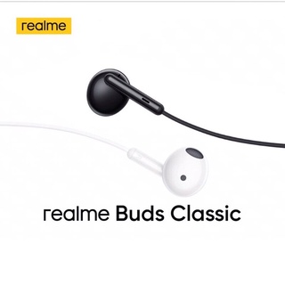 ส่งจากไทย Realme buds Classic หูฟังเรียวมี เสียงดี ช่องเสียบ แจ็คกลม 3.5 mm หูฟังมีสาย ไมโครโฟนในตัว หูฟัง Small Talk