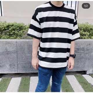 เสื้อยืด OVERSIZE : stripped collection เสื้อยืดลายขวางที่ทำให้คุณดูดีสดใส บนเนื้อผ้าที่ดีเนียนนุ่มเข้ากับสรีระผู้สวมใส่