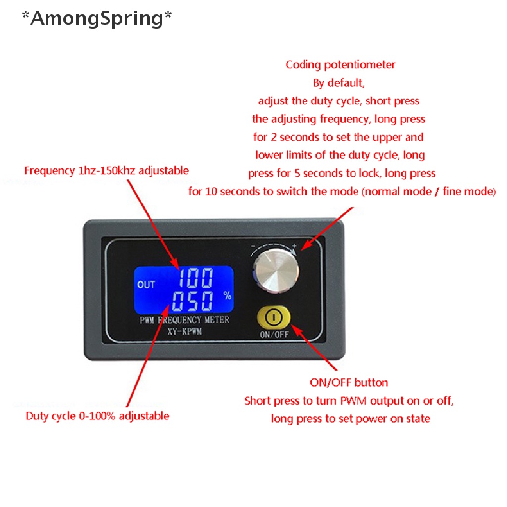 amongspring-xy-kpwm-เครื่องกําเนิดสัญญาณ-1-ช่อง-1hz-150khz-pwm-ความถี่คลื่นความถี่