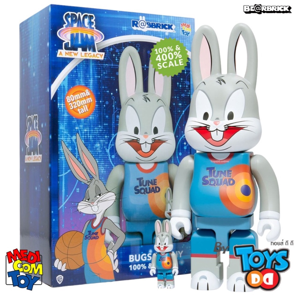 R@bbrick Bugs Bunny 100% and 400% Collectible Figure Set by