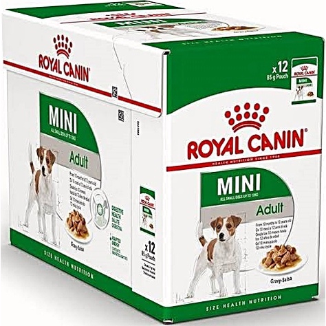 อาหารเปียกสุนัข-royal-canin-mini-puppy-adult-ageing-1-กล่อง-85g-12-ซอง