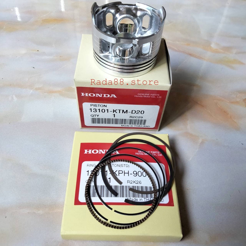 ลูกสูบ+แหวน 5 วง ฮอนด้าHonda เวฟ125, WAVE 125X (เก่า) รหัส 13101-KTM ...