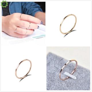 สินค้า COD qipin แหวนเหล็กไทเทเนียม แบบเรียบง่าย สไตล์เกาหลี