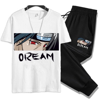 ภาพขนาดย่อของภาพหน้าปกสินค้าฤดูร้อน Naruto Suit Mens Student เสื้อยืดแขนสั้นสไตล์เกาหลี Casual Sports All-match Nine-point Pants Trend จากร้าน mx8jllvpsx บน Shopee