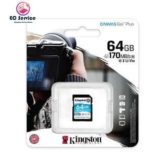 สินค้า EC Service SD Card KINGSTON CANVAS GO PLUS SDG3 (100MB/s,) 64GB 128GB 256GB 512GB เมมโมรี่การ์ด การ์ด SD การ์ด สินค้าแท้