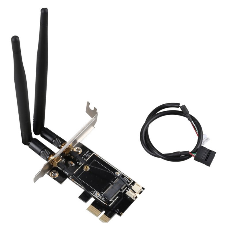 การ์ดอะแดปเตอร์ไร้สาย to pcie - 1 x to ngff - ekey pcie laptop pc wifi ...