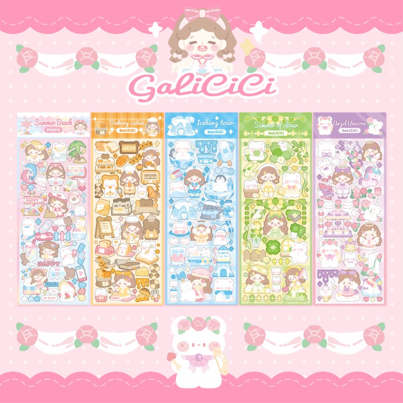 galicici-สติกเกอร์-ของแท้-นุ่ม-น้องสาว-สติกเกอร์-สติกเกอร์ตกแต่ง-diy-สาวน่ารัก-ในประเทศ