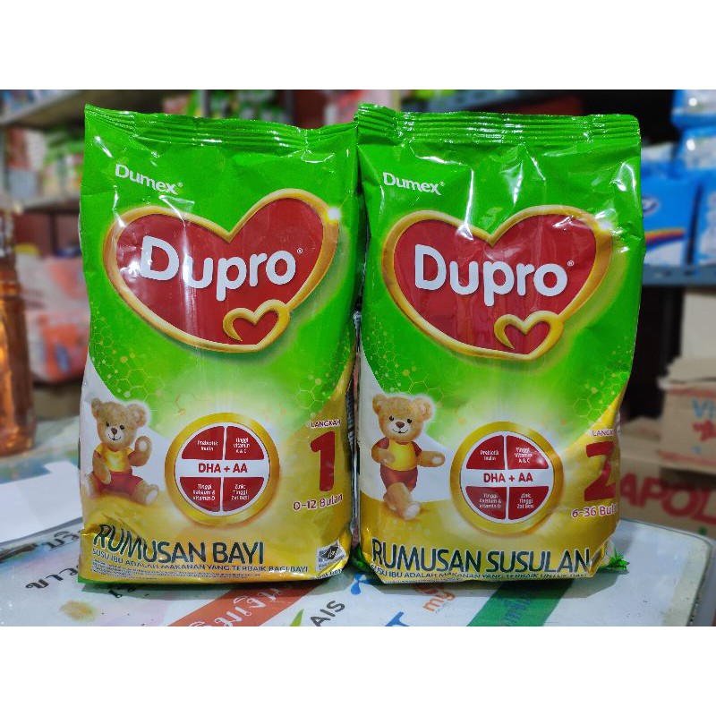 ภาพหน้าปกสินค้าDumex Dupro นมผงเด็ก สูตร 1-2 น้ำหนัก 550 กรัม สำหรับเด็ก 0-36 เดือน