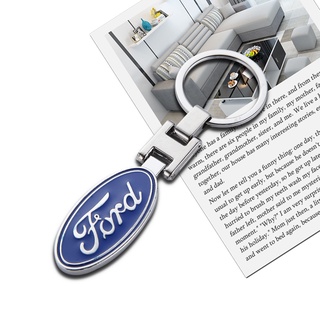 พวงกุญแจโลหะ รูปโลโก้รถยนต์ 3 มิติ สําหรับ Ford focus Fiesta EcoSport Fusion Auto Accesso