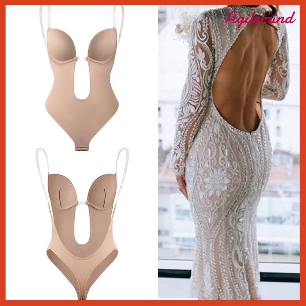 agilemind-women-backless-bra-body-shapewear-seamless-u-plunge-bodysuit-bridal-thong-shaper-bodysuit-corset-for-wedding-slimming