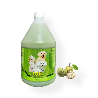 ION ???? ไออ้อน แชมพูสมุนไพรน้อยหน่า กำจัดเห็บหมัด สัตว์เลี้ยง 4000 ml ไออน แกลลอน แชมพูสุนัข แชมพูแมว ไออ้อน