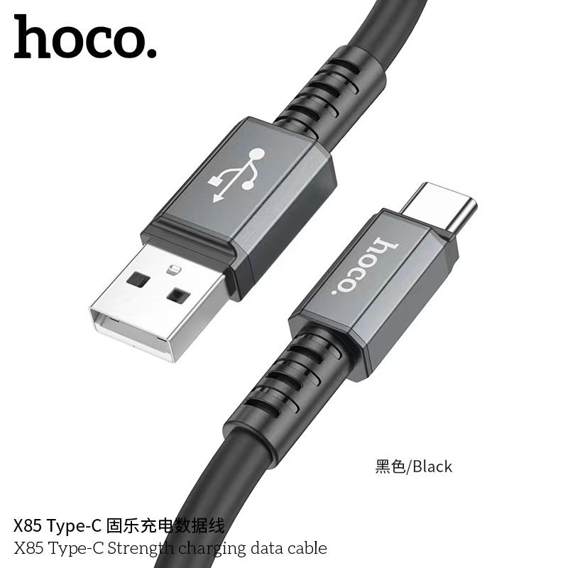 hoco-x85-สายชาร์จแบบหนาพิเศษ-6mm-charging-data-cable-1-เมตร-กระแสไฟ-2-4a-3a-สําหรับ-micro-for-l-type-c