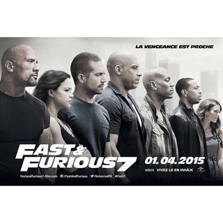 โปสเตอร์ หนัง Movie Fast &amp; Furious เร็วแรงทะลุนรก โปสเตอร์ติดผนัง โปสเตอร์สวยๆ ภาพติดผนัง poster ส่งEMSด่วนให้เลยครับ