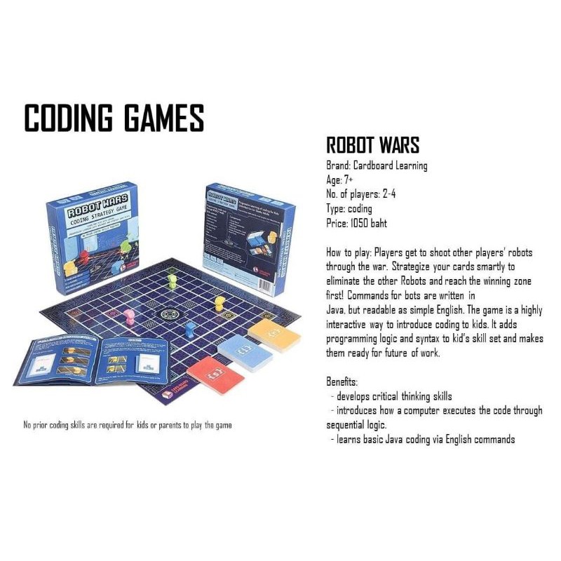 Rendezvous Accord Menagerry Coding game: Robot Wars โค้ดเกม โค้ดดิ้งเกม | Shopee Thailand
