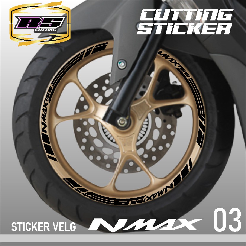 Nmax TIRE Velg Cutting Sticker - Yamaha NMAX Motorcycle Rim Cutting ...