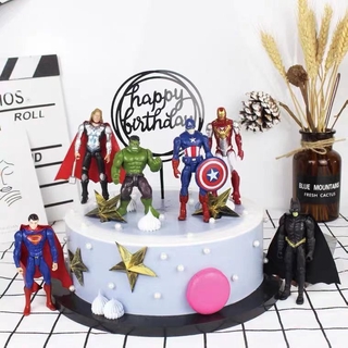 หุ่นฟิกเกอร์ซุปเปอร์ฮีโร่สําหรับตกแต่งเค้ก Cake Topper