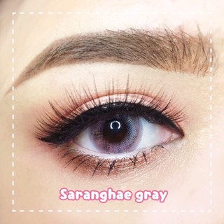 🌈 Saranghae Gray (2) ซารางเง 🌈Limited Edition 🌈 สีรุ้ง ลายแห่งความรัก🌸 💜 Dreamcolor1 คอนแทคเลนส์ สีเทาอมชมพู เรนโบ