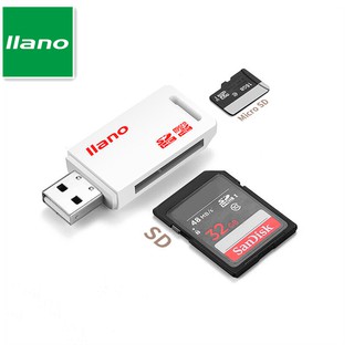 ภาพหน้าปกสินค้าMTBT992ลด80 llano การ์ดรีดเดอร์ USB3.0 USB2.0  2 in 1 TF / SD ขนาดเล็ก 2-in-1 Card Reader รองรับ TF Card และ SD Card ที่เกี่ยวข้อง