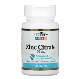 ภาพขนาดย่อของภาพหน้าปกสินค้า21st Century Zinc Citrate 50 mg 60 Tablets จากร้าน za_me บน Shopee ภาพที่ 2