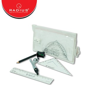 RADIUS ชุดวงเวียนซองซิป 7 ชิ้น (Compass &amp; Geometrical Set)