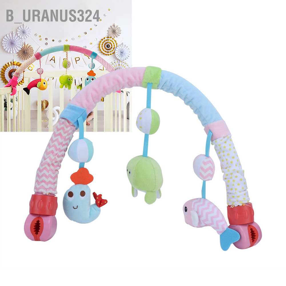 b-uranus324-infant-activity-arch-toy-stroller-safety-bar-detachable-pram-seat-animal-toys