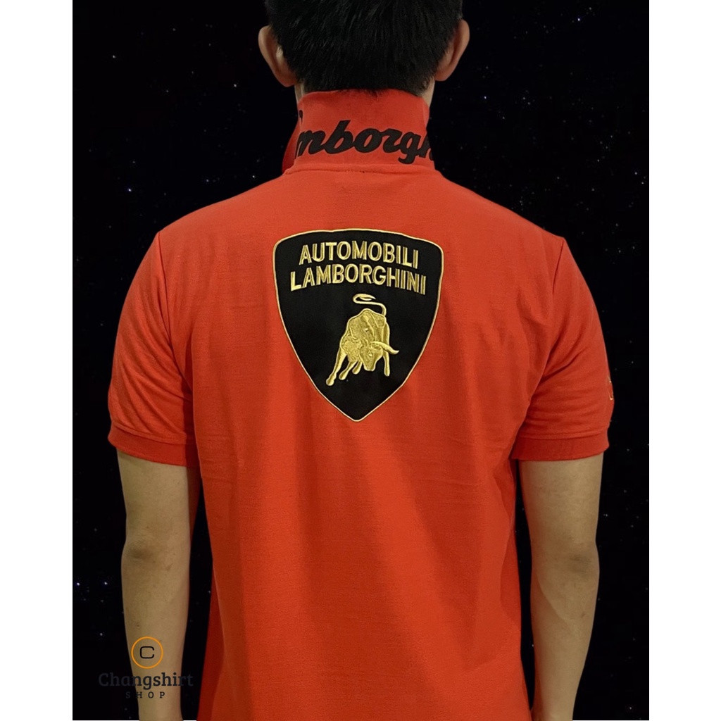 ภาพสินค้าเสื้อโปโลปักแขน ปักหลัง และ สกรีนปก LAMBO ปักแน่น งานเกรดพรีเมี่ยม จากร้าน changshirtshop บน Shopee ภาพที่ 1