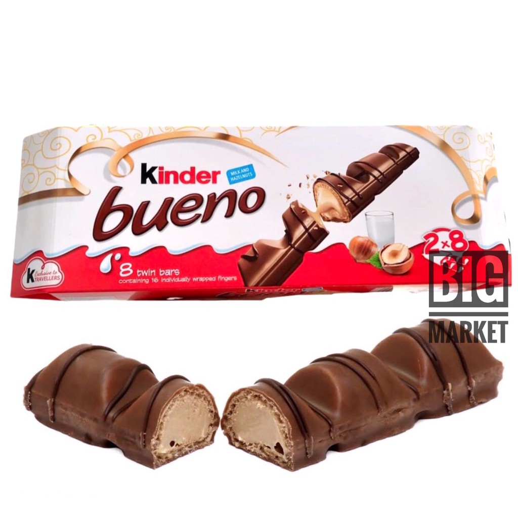 kinder-bueno-เวเฟอร์ไส้ครีม-milk-and-hazelnuts-มี-16-ชิ้น