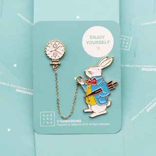 พร้อมส่ง!!! PIN เข็มกลัด - กระต่ายกับนาฬิกา