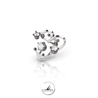 Alphabet Ring (White gems)