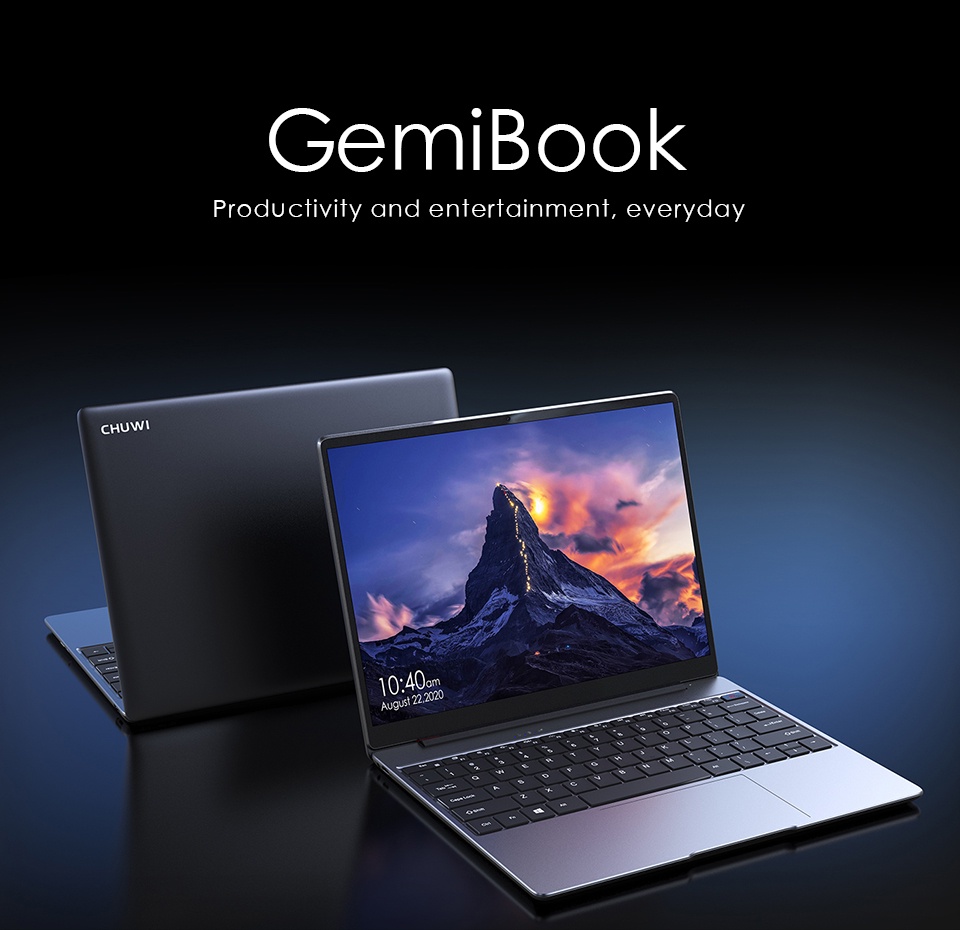 เกี่ยวกับสินค้า Chuwi GemiBook 13 นิ้ว Windows 10 แล็ปท็อป/Intel Celeron J4125 4C/8GB+256GB SSD รองรับการขยาย 1T/คีย์บอร์ดเรืองแสง