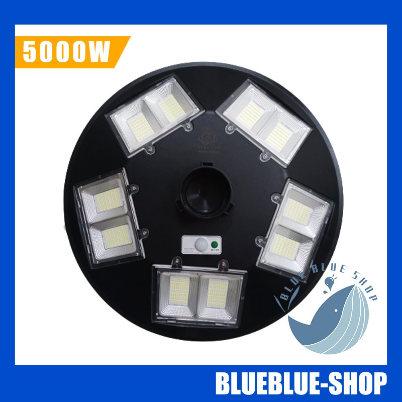 ใหม่ล่าสุด-5000w-โคมถนน-ufo-square-light-โคมไฟถนนโซล่าเซลล์-พลังงานแสงอาทิตย์100-ราคาไม่รวมเสา