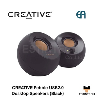 Speaker (ลำโพง) Creative Pebble USB2.0 Desktop Speakers (Black) ของใหม่ประกัน 1ปี
