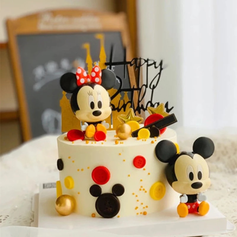 ของเล่นฟิกเกอร์-disney-mickey-and-minnie-น่ารัก-สําหรับตกแต่งเค้กวันเกิดเด็ก