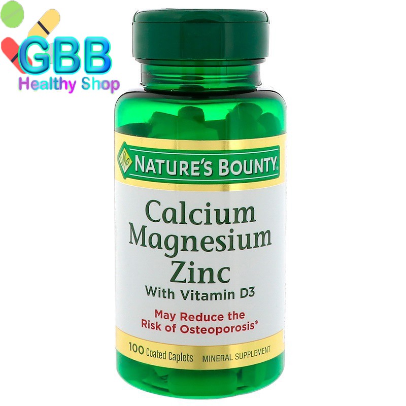 Nature's Bounty Calcium Magnesium Zinc with Vitamin D3 100 Coated
