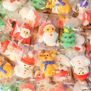 🎄🔥คริสต์มาส🔥🎄วันปีใหม่การ์ตูนคริสต์มาส Marshmallows ลูกอมจำนวนมาก ลูกอมซานตาคลอส ของขวัญวันหยุดสำหรับเด็ก ขนมขบเคี้ย250g