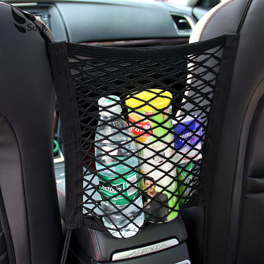 กระเป๋าตาข่ายเก็บของ-สำหรับติดเบาะที่นั่งรถยนต์