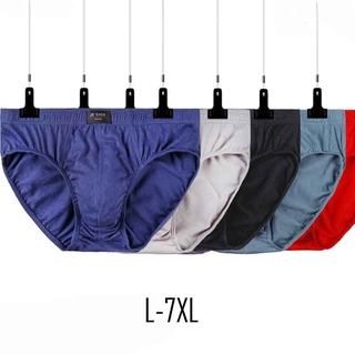 [L-7XL] กางเกงชั้นใน ผ้าฝ้าย 100% ทรงหลวม ขนาดใหญ่ สําหรับผู้ชาย