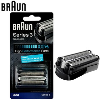 เครื่องโกนหนวดเปลี่ยนใบมีดหัวฟอยล์สำหรับ Braun ชุด 3 32B ชายมีดโกนหนวดมีดโกนหัวดำฟอยล์ Bea 3090Cc 3050Cc 3040 วินาที 3020 340 320