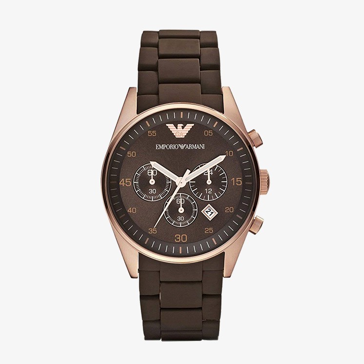 ภาพหน้าปกสินค้าEMPORIO ARMANI นาฬิกาข้อมือผู้ชาย รุ่น AR5890 Sportivo Chronograph Brown Dial - Deep Brown